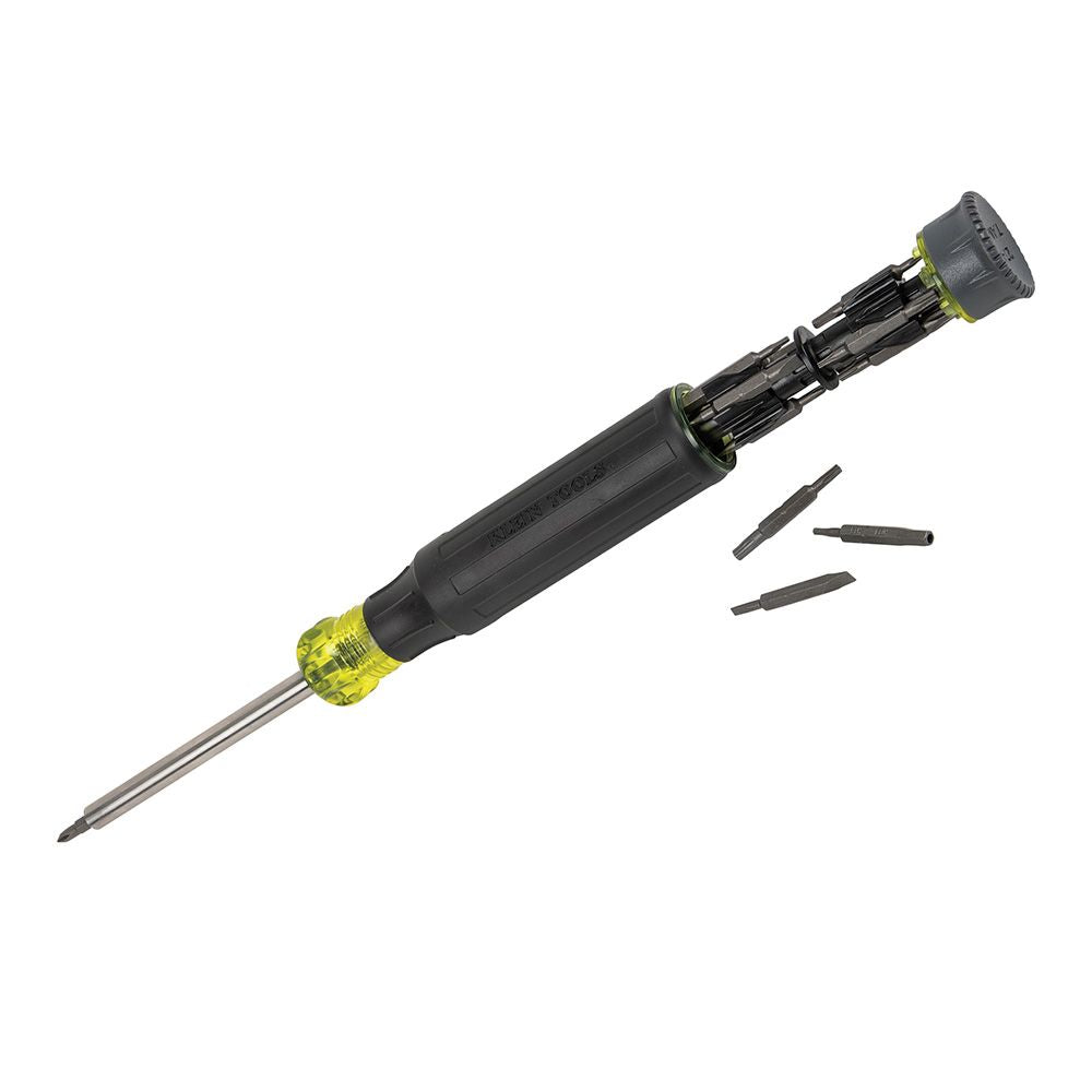 Klein Tools 32327 Precision Screwdriver Set. 27-in-1 Multi-Bit Screwdriver with 26 Tamperproof Bits. Onboard Storage. Rare-Earth Magnet