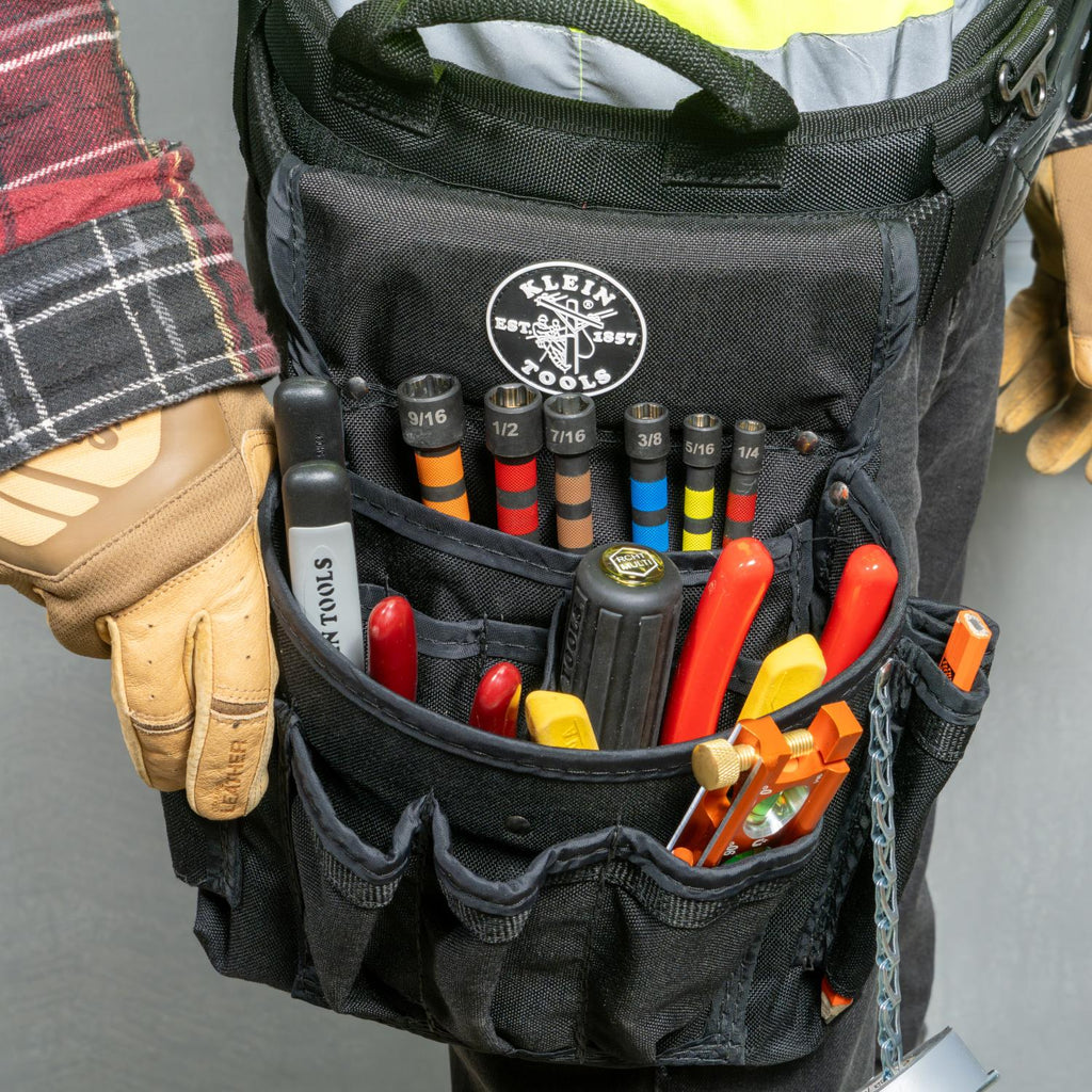 Klein Tools 32950 Hollow Magnetic Color-Coded Ratcheting Power Nut Driver. Six Sizes. 7 Pc.
