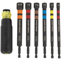 Klein Tools 32950 Hollow Magnetic Color-Coded Ratcheting Power Nut Driver. Six Sizes. 7 Pc.
