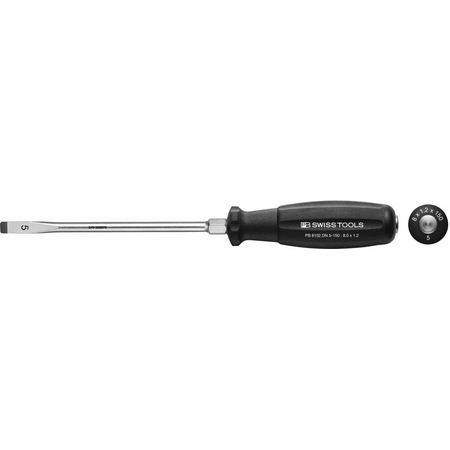 PB Swiss PB 8102.DN 5-150 Swiss Grip Screwdrivers. with Hex Wrench for Slotted Screws. SL - 8 mm