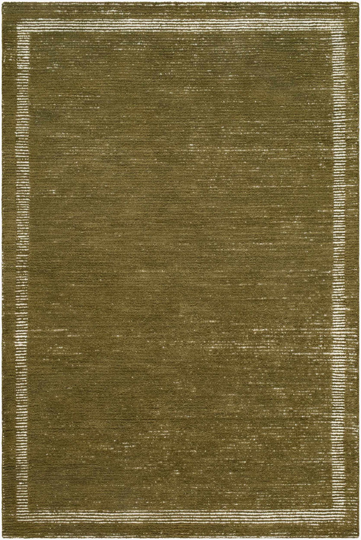 Tufape Green Modern Minimalist Handmade Area Rug